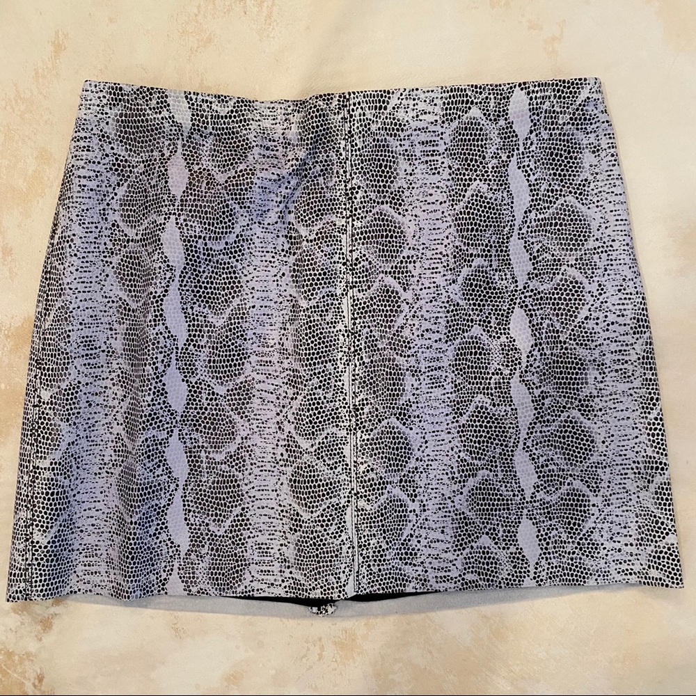 Alice & Olivia Snake Print Leather Mini
